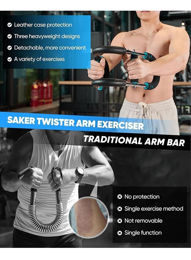 بكومور جهاز تدريب الذراع تويستر، معدات تمارين الصدر القابلة للتعديل من 40 إلى 100 رطل، جهاز تدريب الذراع ساكر بلس، جهاز تدريب الذراع تويستر شيكر، قضيب تويستر محمول، تصميم قابل للفصل، اللياقة البدنية في أي مكان - Image 2