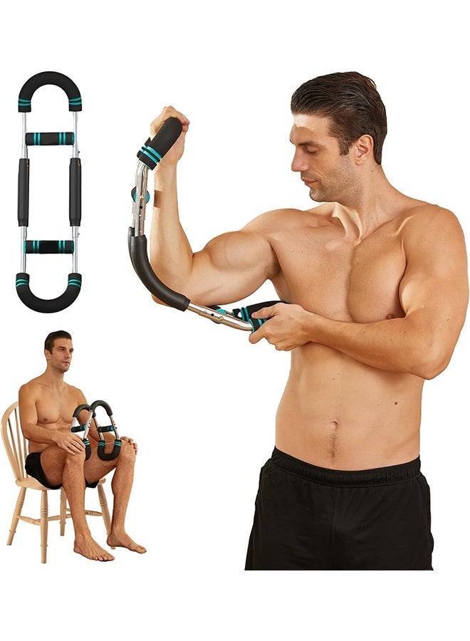 بكومور جهاز تدريب الذراع تويستر، معدات تمارين الصدر القابلة للتعديل من 40 إلى 100 رطل، جهاز تدريب الذراع ساكر بلس، جهاز تدريب الذراع تويستر شيكر، قضيب تويستر محمول، تصميم قابل للفصل، اللياقة البدنية في أي مكان - Image 1