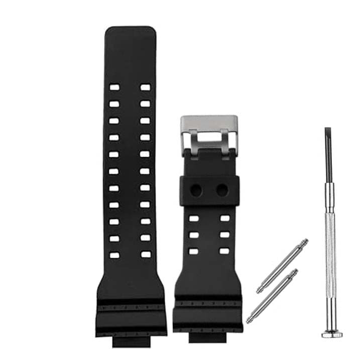 ADAMO 16Mm Resin Compatible with ''Casio G-Shock'' Gd-120/ Ga-100/ Ga-110/ Ga-110C/ G270 & Other Model Watches J33Chn09 - Black - Image 1