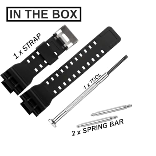 ADAMO 16Mm Resin Compatible with ''Casio G-Shock'' Gd-120/ Ga-100/ Ga-110/ Ga-110C/ G270 & Other Model Watches J33Chn09 - Black - Image 4