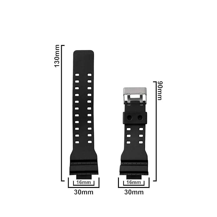 ADAMO 16Mm Resin Compatible with ''Casio G-Shock'' Gd-120/ Ga-100/ Ga-110/ Ga-110C/ G270 & Other Model Watches J33Chn09 - Black - Image 2