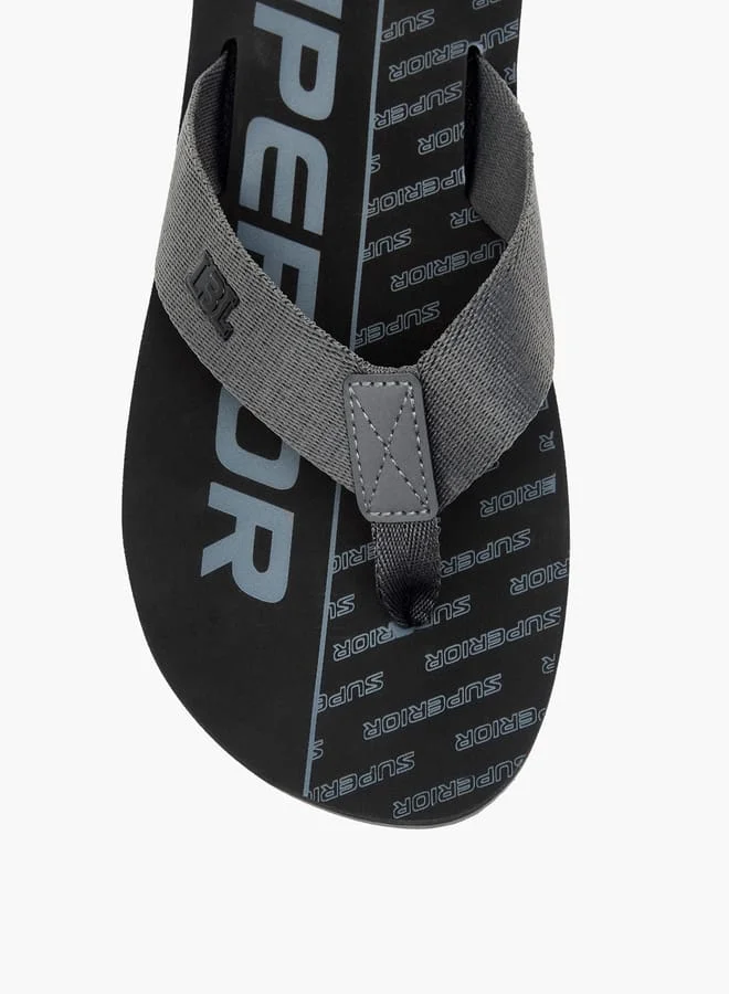 LBL by Shoexpress Men's Printed Slip-On Thong Slippers
