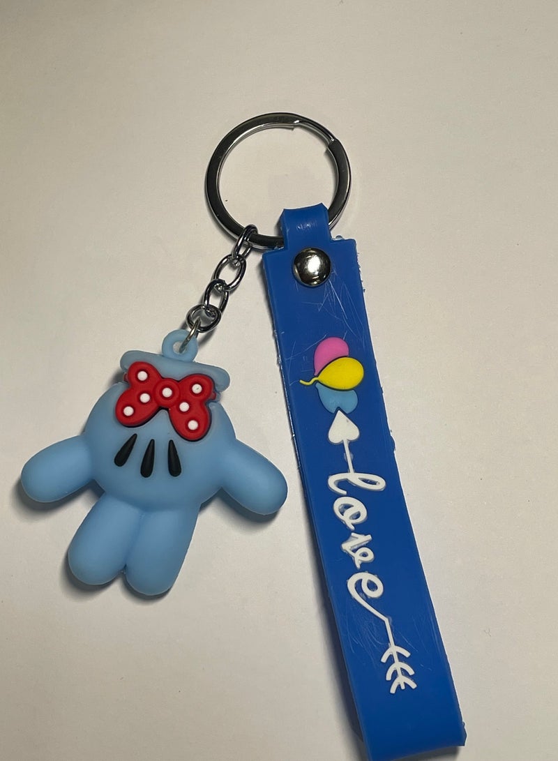 Generic Distinctive cartoon keychain distinctive accessory keychain with the character of Disney Mickey Mouse with ribbon that fits with car keys wallet and bag beautiful creative gift - Image 1