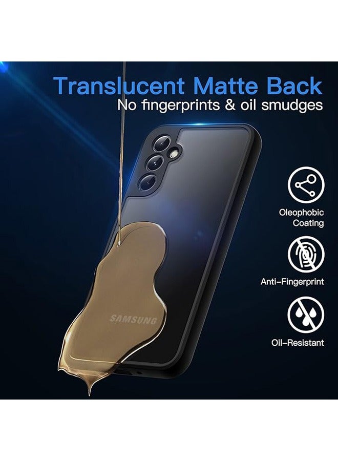 Case for Samsung Galaxy A54 5G 6.4-Inch, Frosted Translucent Back Protective Slim Phone Cover, Anti-Fingerprints,Anti-Fall Drop Protection,Shockproof Case for Samsung Galaxy A54 5G (Black) - Image 5