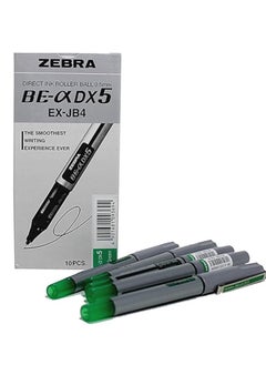 ZEBRA 10-Piece DX5 Direct Ink Roller Pen Set Grey/Green  - Image 1