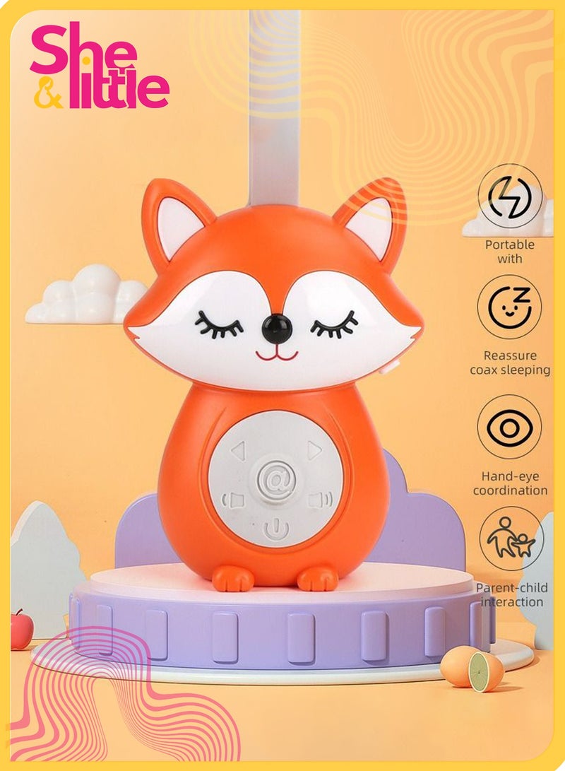 She&Little Soothing Baby Sound Machine, Portable Lullaby Speaker with 12 Soothing Sounds, Fox Design, Adjustable Timer (15/30/60 Min), Hanging Silicone Loop for Crib, Stroller & Travel - Image 1