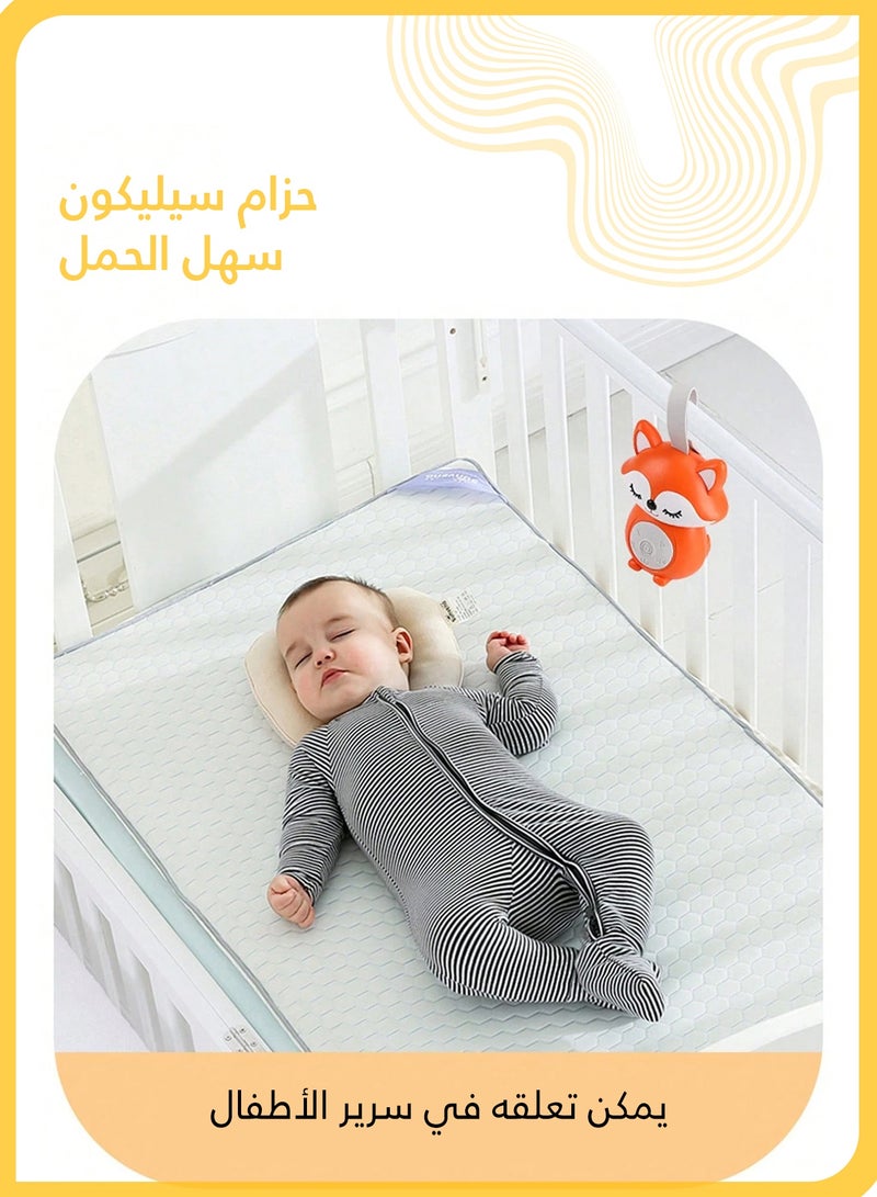 She&Little Soothing Baby Sound Machine, Portable Lullaby Speaker with 12 Soothing Sounds, Fox Design, Adjustable Timer (15/30/60 Min), Hanging Silicone Loop for Crib, Stroller & Travel - Image 3
