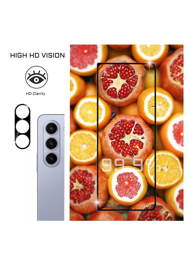 Y&D Anti-peeping Tempered Glass for Samsung Galaxy Z Fold 5 Screen Protector Camera Lens and (2+2 Pack) - Image 2