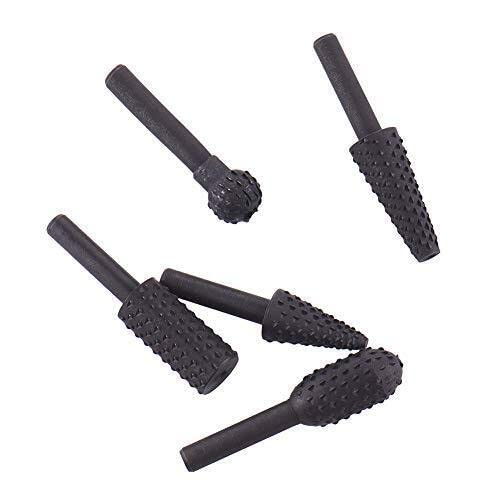 YADAV Wood Carving File Rasp Drill Bit of 5Pcs 14 6mm Shank Rotary Drill Bits Set - Image 1