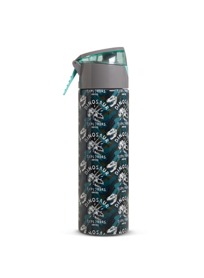 Eazy Kids Eazy Kids - Insulated Stainless Steel Water Bottle w/ Spray -Dinosaurs, 640ml Green - Image 3