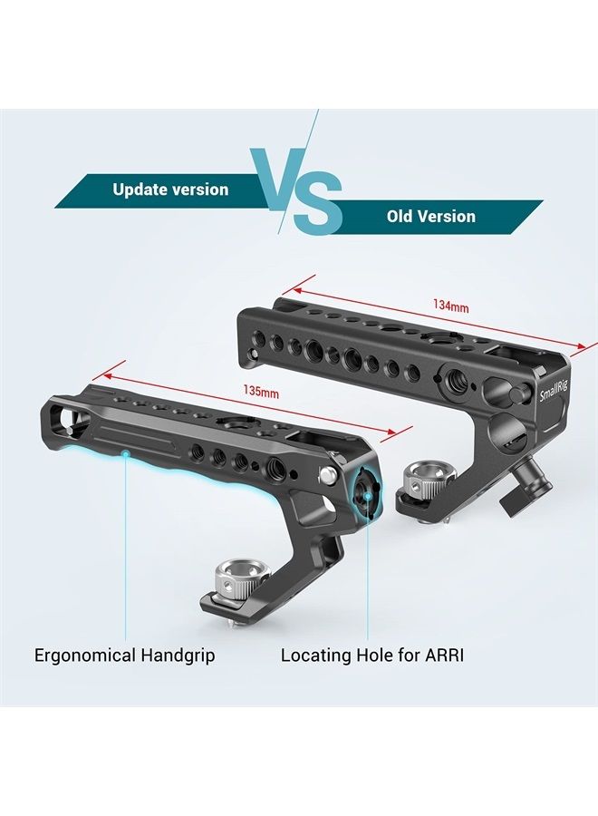 SmallRig Ergonomic Handle with Locating Holes for ARRI, Anti-Off Designed Cold Shoe Adapter - 2165 - Image 3