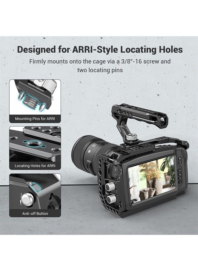 SmallRig Ergonomic Handle with Locating Holes for ARRI, Anti-Off Designed Cold Shoe Adapter - 2165 - Image 2