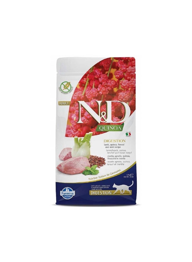 Farmina N&D Quinoa Digestion Lamb Dry Cat Food - 1.5 Kg