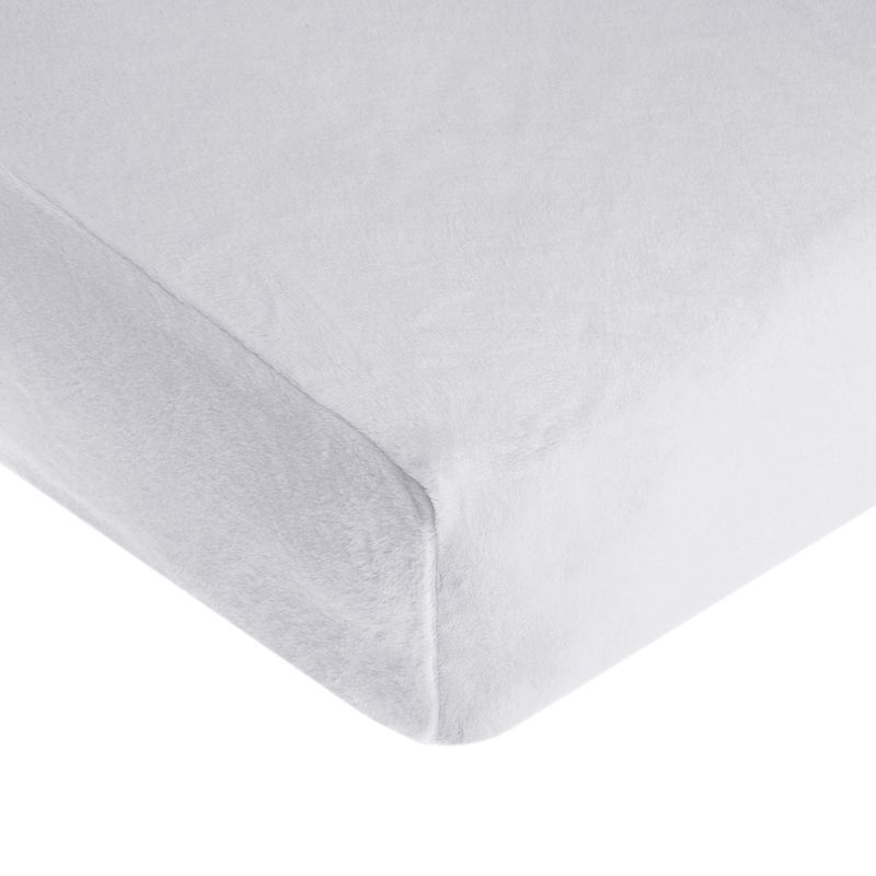 TL Care TL Care Heavenly Soft Chenille Fitted Crib Sheet 28 x 52 Warm and Cozy Neutral Chenille Sheet White for Boys and Girls Fits Crib and Toddler Bed mattresses