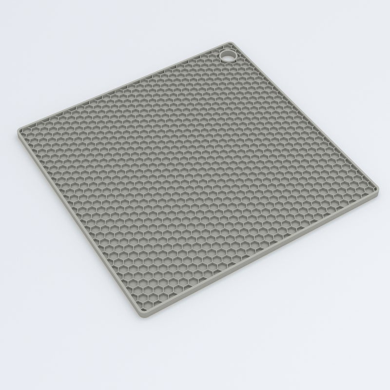 Amazon Explosions Cross-border Supply Silicone Honeycomb Insulation Placemat Nordic Style High Temperature Resistant Easy Cleaning Cup Bowl Mat Nordic Grey 