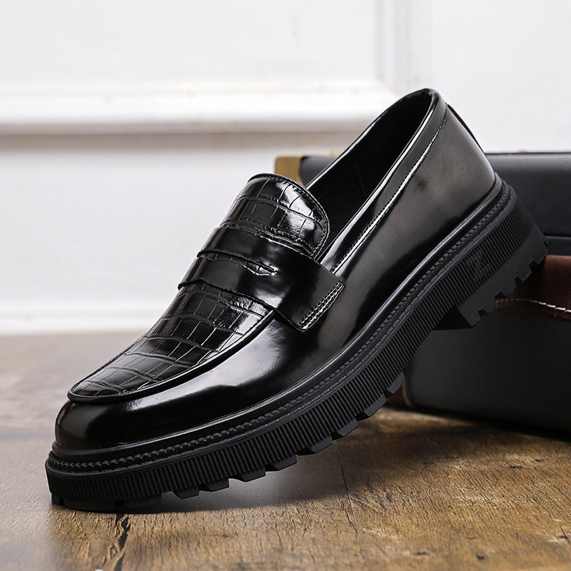 Men'S Shoes Plus Size New Casual Shoes Fashion Legged Loafers Fashion British Style Business Leather Shoes - Image 4