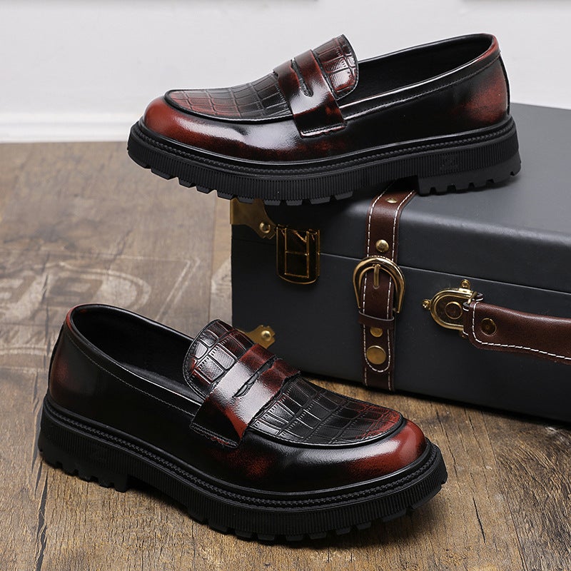 Men'S Shoes Plus Size New Casual Shoes Fashion Legged Loafers Fashion British Style Business Leather Shoes - Image 3