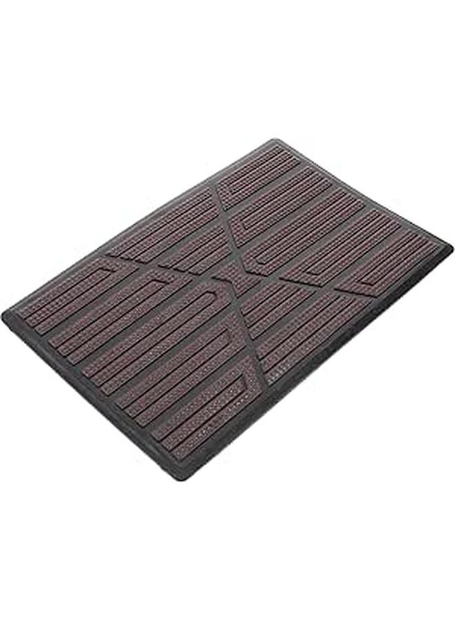 Non Slip Car Floor Mats with Heel Scuff Plate Full Coverage Pedal Cushion Black Coffee 23x15cm - Image 1