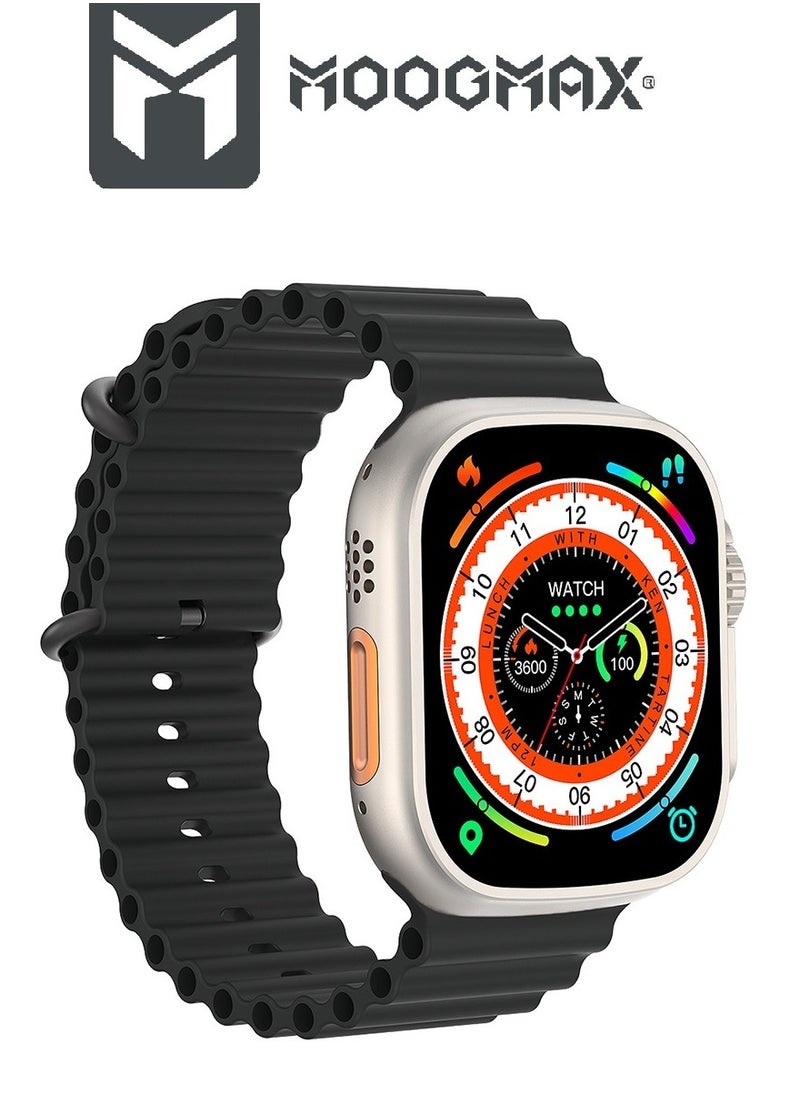 MOOGMAX - The Smart bundle package 2-in-1, Ultra smart watch 49MM Titanium case,works with gestures, all sports modes, heart and sleep measurements, support for NFC and Airbuds 4 from Moogmax TWS earphones. - Image 1
