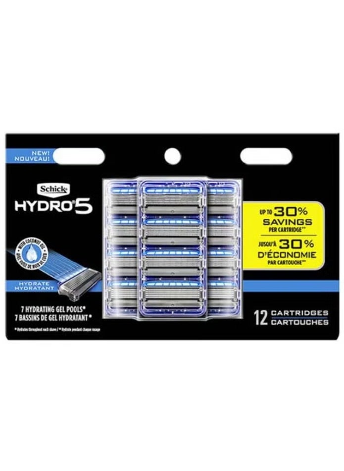 schick 12-Piece Hydro 5 Sense Razor Refills 