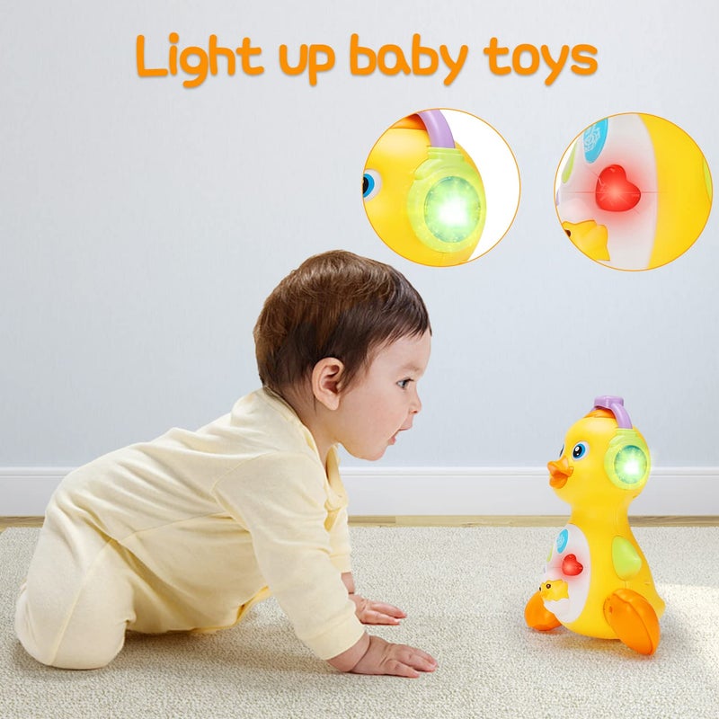 Tsomtto Baby Musical Duck Toy Dancing Crawling Tummy Time, Light Up Infant Toys Birthday for Boys Girls Baby Learning Development Newborn Toddler Toys - Image 2