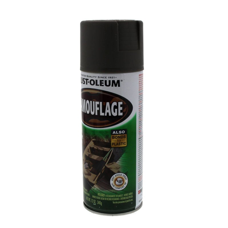 RUST-OLEUM رش طلاء كاموفلاژ 2X من راست-أوليوم 279175، 12 أونصة، أخضر غامق - Image 2