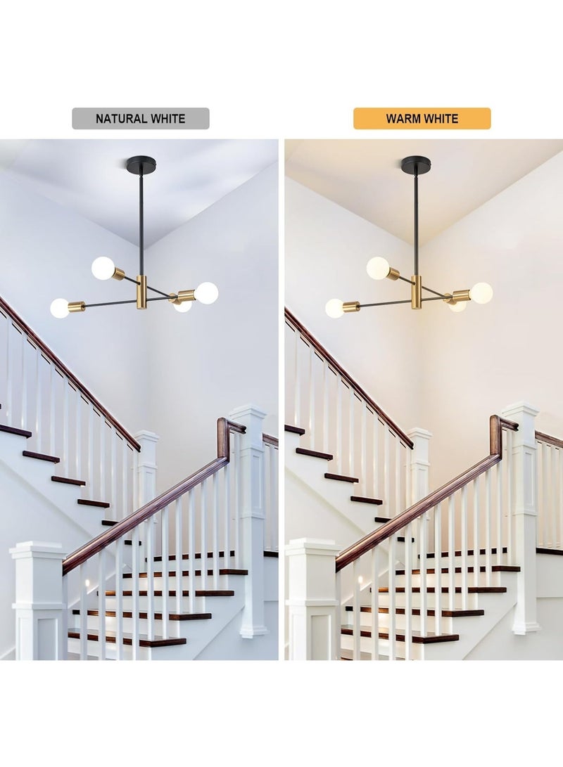 للمستقبل مصباح سقف ثريا أسود حديث LED لغرفة النوم وغرفة المعيشة مصباح جزيئي تركيبات إضاءة داخلية ، بدون لمبات - Image 5