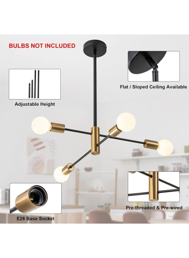 للمستقبل مصباح سقف ثريا أسود حديث LED لغرفة النوم وغرفة المعيشة مصباح جزيئي تركيبات إضاءة داخلية ، بدون لمبات - Image 3