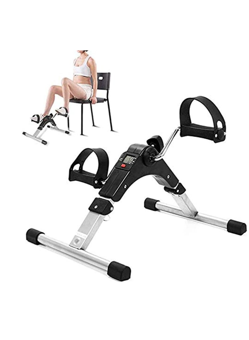 Generic Folding Pedal Stepper Exercise Machine with LCD Display, Adjustable Resistance & Under Desk Design - Portable Home Office Fitness Bike for Arms & Legs Workout  - Image 1