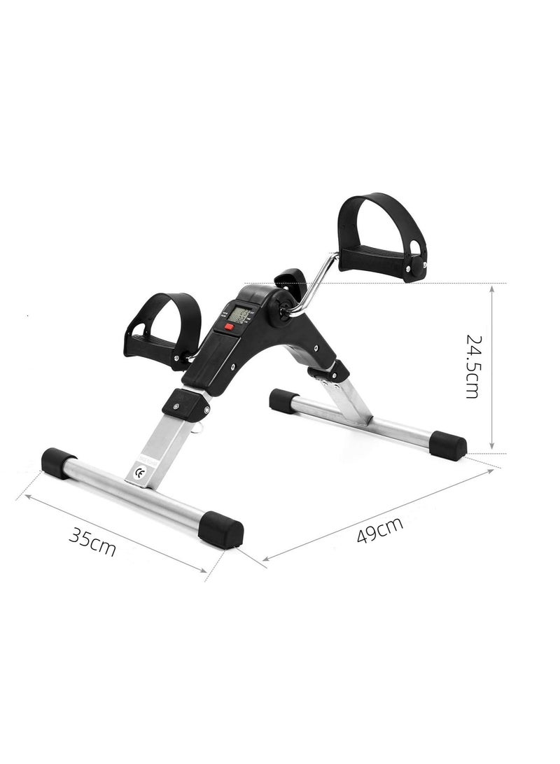 Generic Folding Pedal Stepper Exercise Machine with LCD Display, Adjustable Resistance & Under Desk Design - Portable Home Office Fitness Bike for Arms & Legs Workout  - Image 2