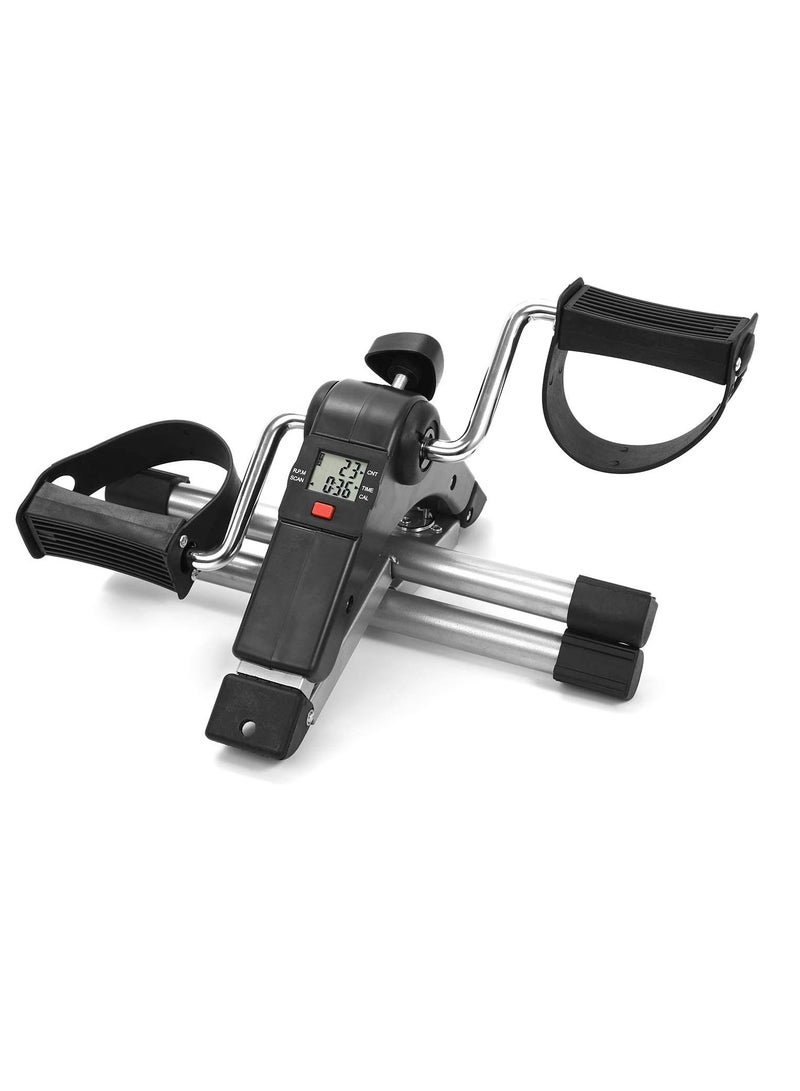 Generic Folding Pedal Stepper Exercise Machine with LCD Display, Adjustable Resistance & Under Desk Design - Portable Home Office Fitness Bike for Arms & Legs Workout  - Image 5