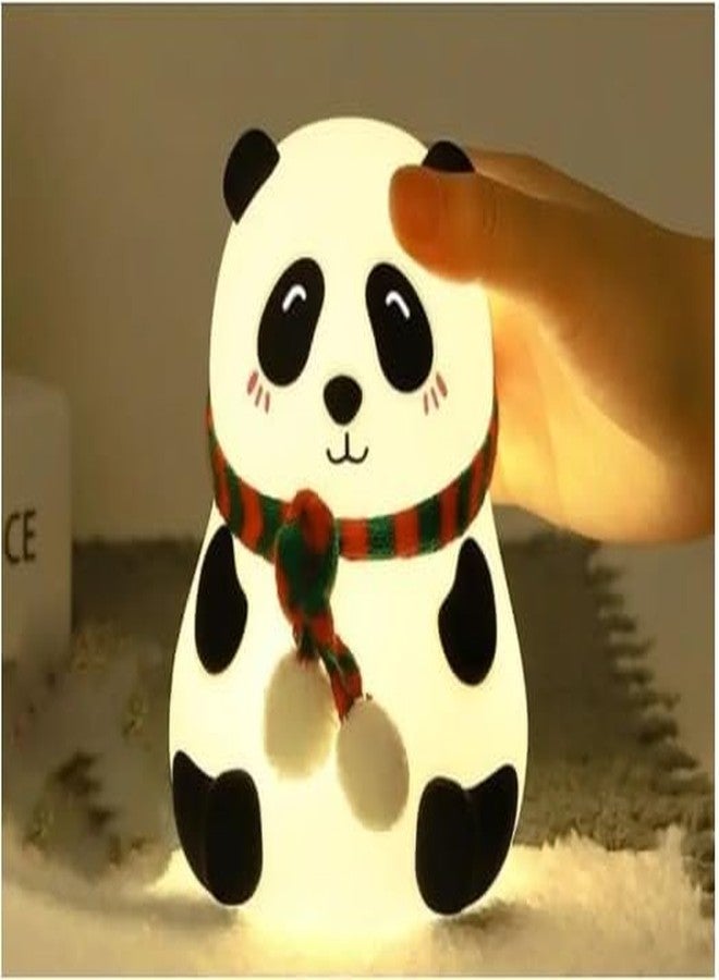 Calpix Panda Night Lamp, Cute Panda Design with Scarf, Decorative LED Light for Kids Room - Image 1