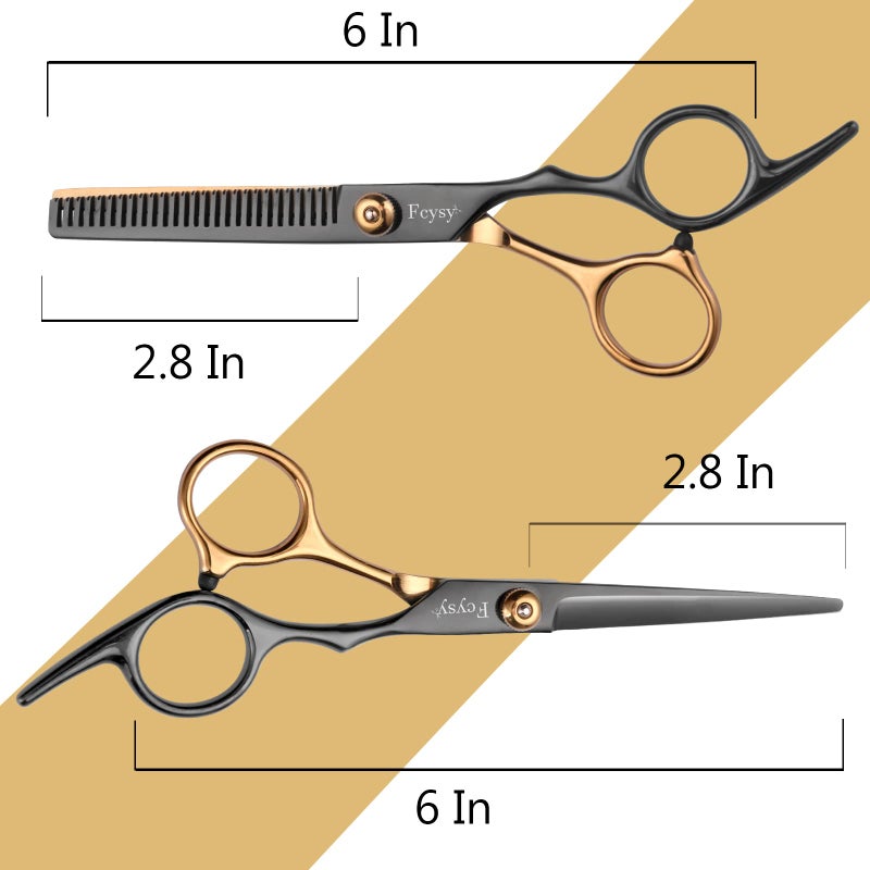 Fcysy Hair Cutting Scissors Kit, Fcysy Professional Barber Shears Set with Hair Scissors Thinning Shears, Tijeras para Cortar Cabello Haircutting Sheers Hair Cut Blending Salon Scissor for Men Women Pet - Image 2