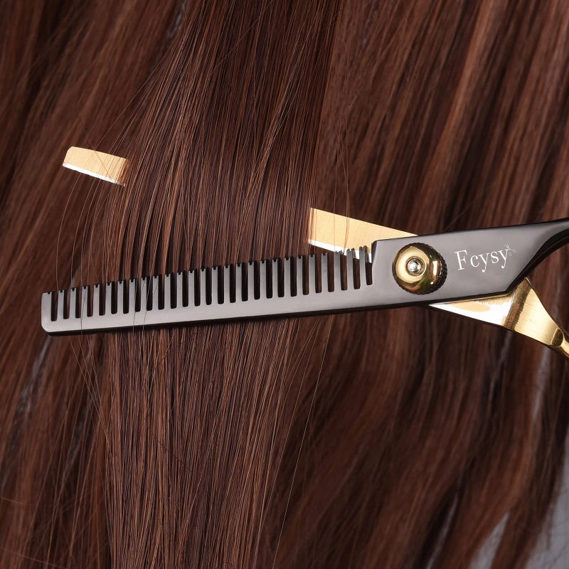 Fcysy Hair Cutting Scissors Kit, Fcysy Professional Barber Shears Set with Hair Scissors Thinning Shears, Tijeras para Cortar Cabello Haircutting Sheers Hair Cut Blending Salon Scissor for Men Women Pet - Image 4
