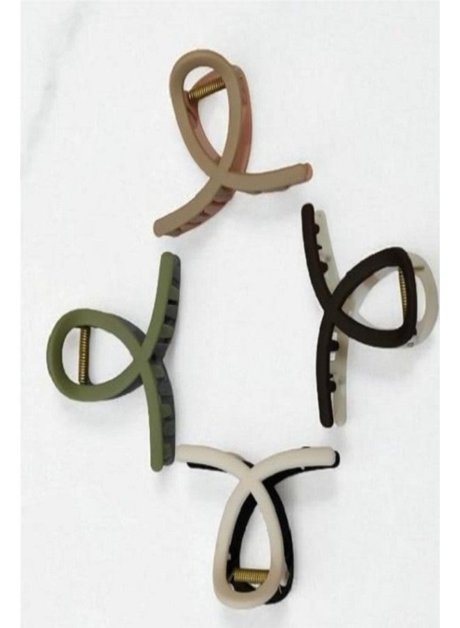 Freebies 3pcs Double Shade Knot Hair Clip | Trendy Korean Hair Clutcher | Hair Accessories for Girls Women | Party Wears Hair Claw - Image 1