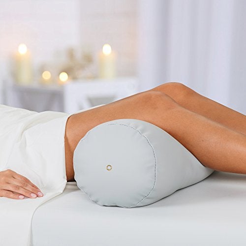 EarthLite Bolster Pillow Fluffy Soft Filling Durable Easy to Clean 100 PU Upholstery incl Strap HandleProfessional Quality CFCFreeBack Pain Relief Black - Image 5