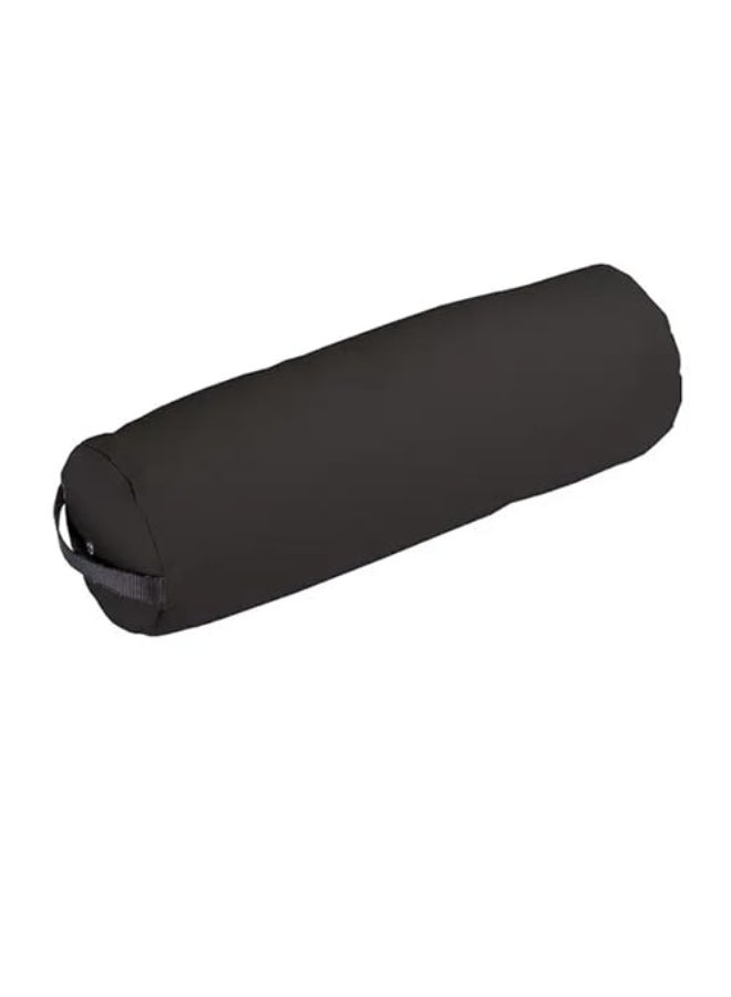EarthLite Bolster Pillow Fluffy Soft Filling Durable Easy to Clean 100 PU Upholstery incl Strap HandleProfessional Quality CFCFreeBack Pain Relief Black - Image 1
