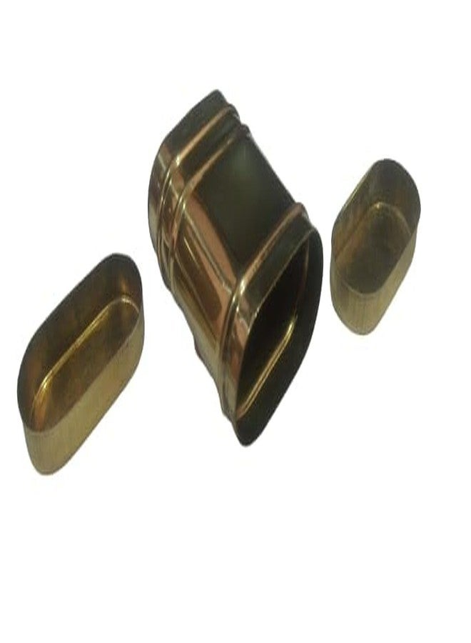 Premier55 حاوية Chunauti نحاسية Premier55/Pital Dibbi/Antique Desi Chunauti، Chuna Dani (عبوة من قطعة واحدة)، 5.5 × 4 × 2 سم - Image 4