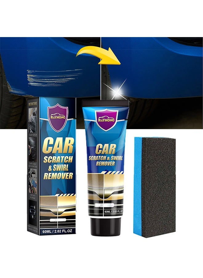 رايهونغ مزيل خدش ودوامة للسيارة مع إسفنج ، مزيل تلميع إصلاح خدوش السيارة للخدوش العميقة ، 60 مل - Image 1
