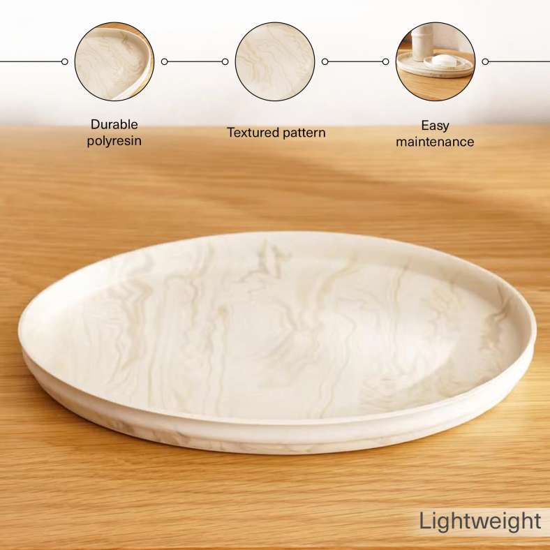 Pan Home Maris Bath Tray 30x20x2.5 cm - Beige - 211HEL9900433 - Image 5
