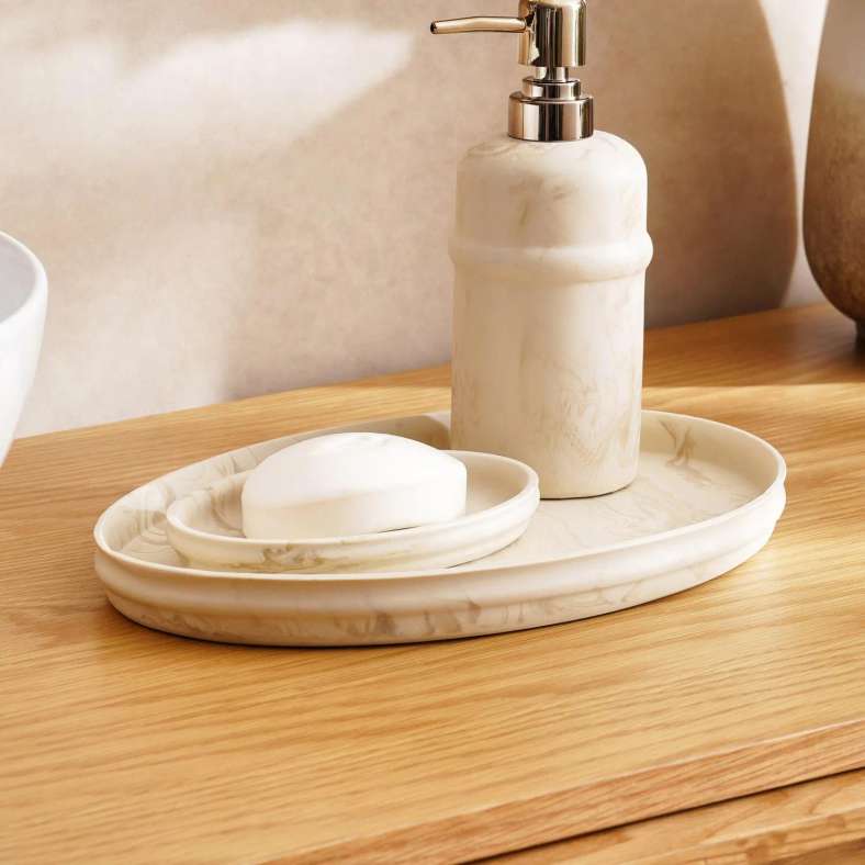 Pan Home Maris Bath Tray 30x20x2.5 cm - Beige - 211HEL9900433 - Image 1