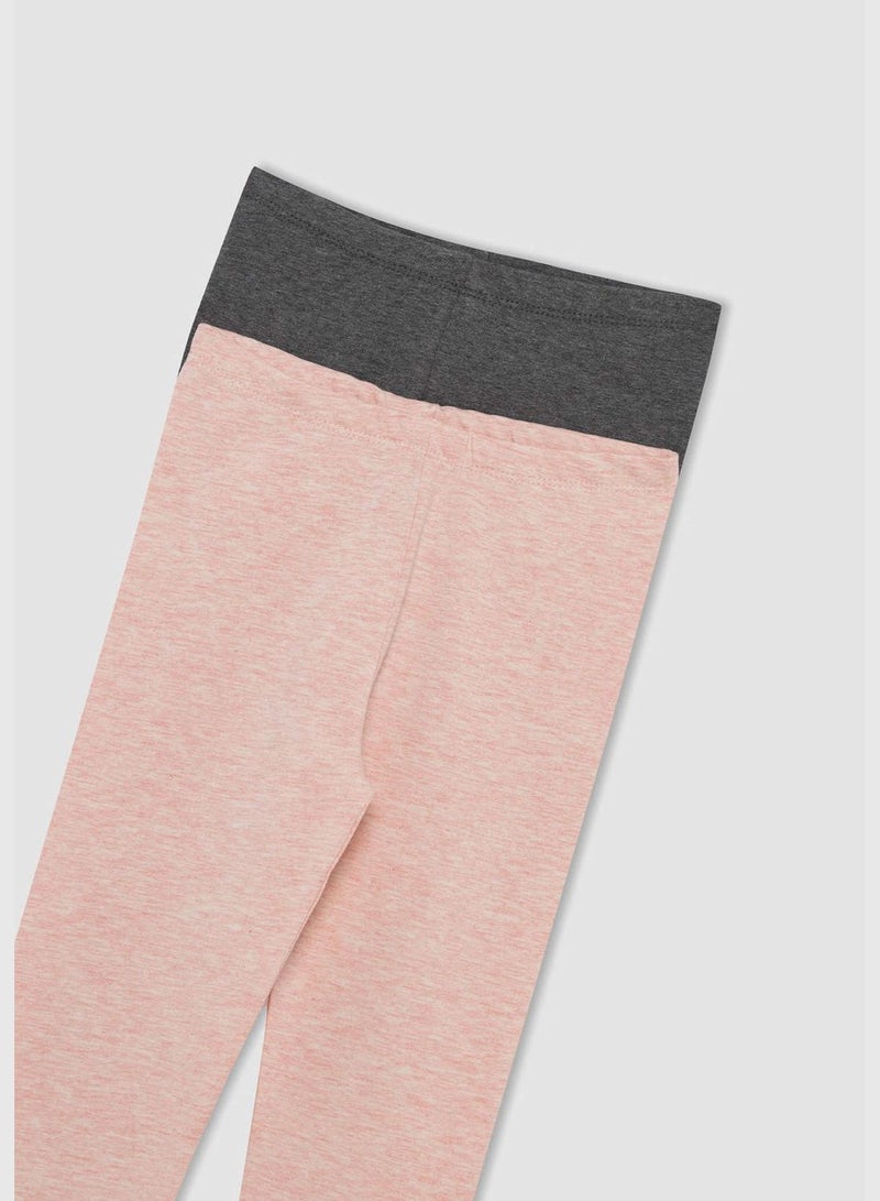 DeFacto 2 Pack Girl Legging Fit Knitted Leggings - Image 1