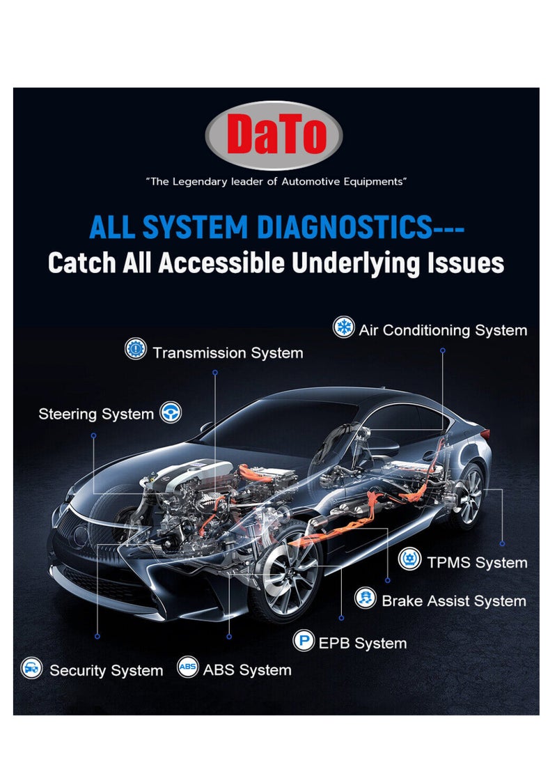 DATO DaTo DAS722 Car Diagnostic Scanner –OE-Level 8" Android Automotive Scan Tool - Image 5