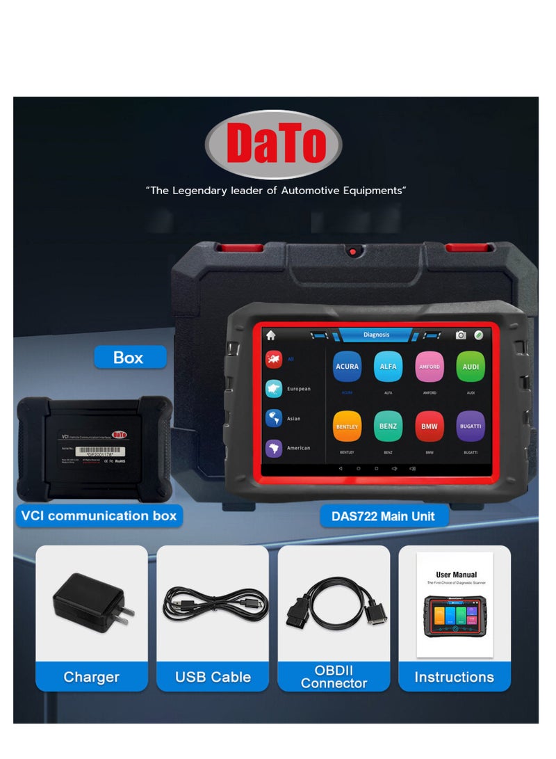 DATO DaTo DAS722 Car Diagnostic Scanner –OE-Level 8" Android Automotive Scan Tool - Image 2