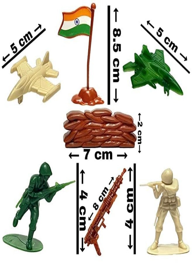 Mallexo Plastic Soldier Army Toys for Kids 65PCs Warrior Fighter Army Figure Set for Children Militery Army Base Camp Toy for Boys & Girls Battlefield Playset Decor & Education Toys for 3+ Year Old - Image 3