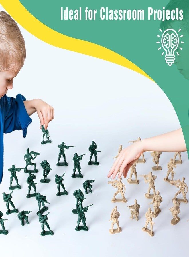 Mallexo Plastic Soldier Army Toys for Kids 65PCs Warrior Fighter Army Figure Set for Children Militery Army Base Camp Toy for Boys & Girls Battlefield Playset Decor & Education Toys for 3+ Year Old - Image 4