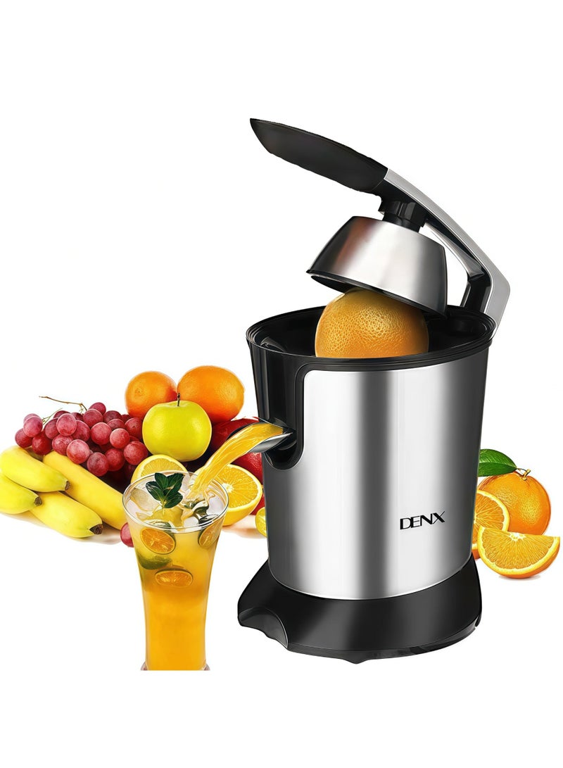 Denx Electric Citrus Juicer & Fruit Juicer, Fruit Juicer Machine & Juice Maker for Orange, Lemon, Lime, Grapefruit, Manual Press Juice Machine, Citrus Squeezer Stainless Steel Juicer Machine, Anti-drip Spout, Easy To Clean, Home Kitchen Use, DX3212 - Image 1