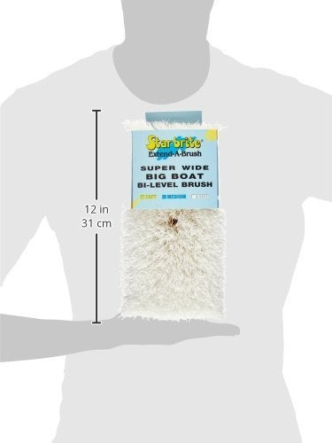 STAR BRITE Big Boat Brush/Bi-Level Scrubber (White) (040016) - Image 3