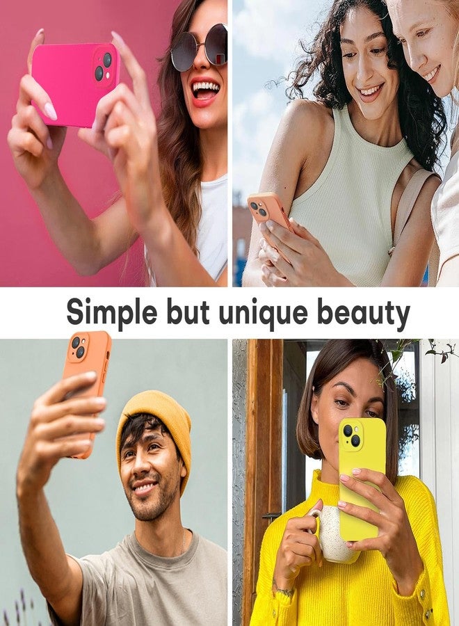 LOVE 3000 جراب LOVE 3000 مصمم خصيصًا لهاتف iPhone 13، مصنوع من السيليكون الفاخر مع بطانة ناعمة من الألياف الدقيقة المقاومة للخدش، جراب حماية مقاوم للصدمات لهاتف iPhone 13، مناسب للرجال والنساء والفتيات، مقاس 6.1 بوصة، لون برتقالي زاهي - Image 2
