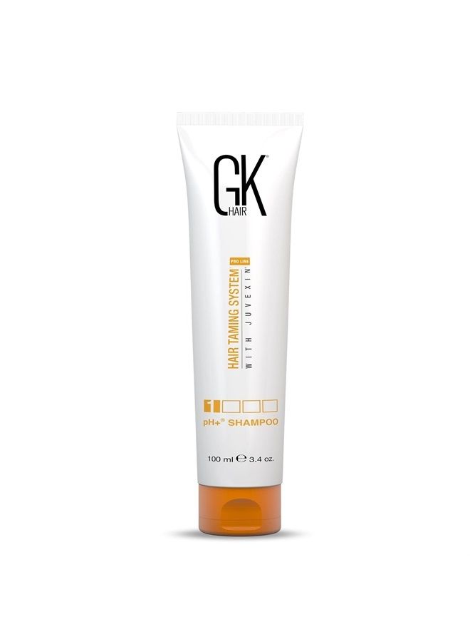 Global Keratin GK HAIR pH+ Pre-Treatment Clarifying Shampoo (3.4 Fl Oz/100ml) For Preps Hair Deep Cleansing,Removes Impurities -With Aloe Vera, Vitamins & Natural Oils All Hair Types Men and Women  - Image 1